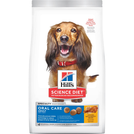 Hill's Science Diet Adult Oral Care Chicken, Rice & Barley Recipe Dry Dog Food