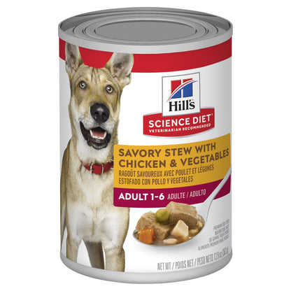 Hill's Science Diet Adult Savory Stew Chicken & Vegetables Canned Dog Food