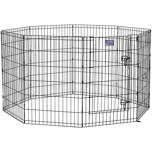 Midwest Black Exercise Pen With Door 90cm