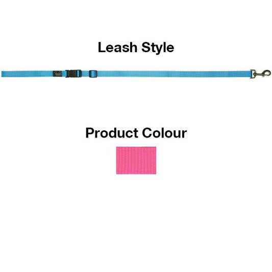Prestige 3/8" Adjustable Leash 3' to 5'6" Hot Pink
