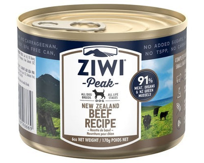 ZIWI Peak Beef Dog Food Can 170g