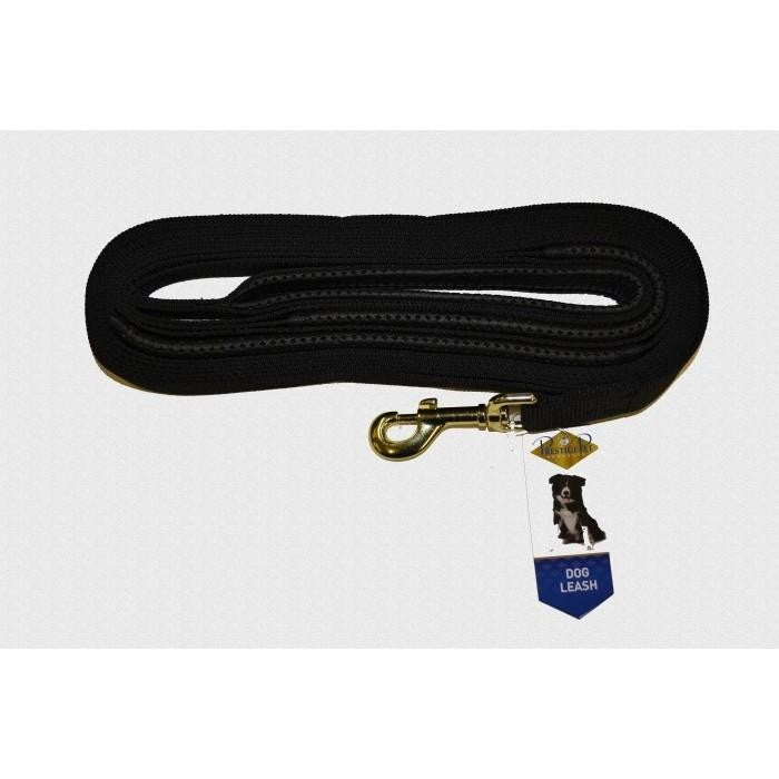 Prestige Nylon Dog Recall Lead Black (1" x 7M Long)