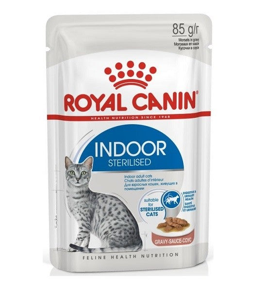 Royal Canin Indoor Sterilised Cat Wet Food Pouches in Gravy