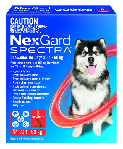NexGard SPECTRA for Dogs 30.1 - 60kg RED