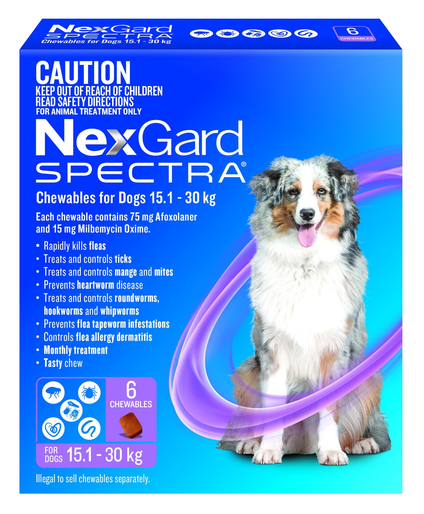 NexGard SPECTRA for Dogs 15.1 - 30kg PURPLE