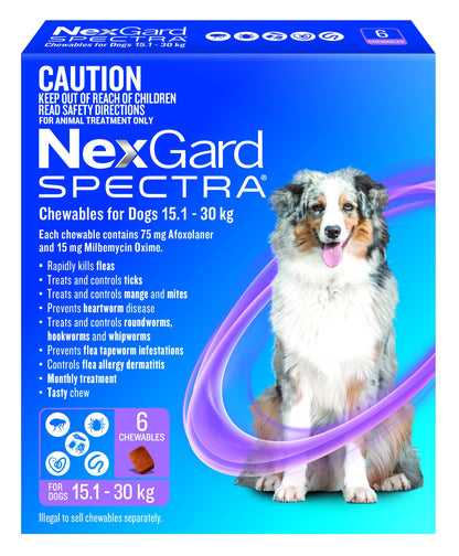 NexGard SPECTRA for Dogs 15.1 - 30kg PURPLE
