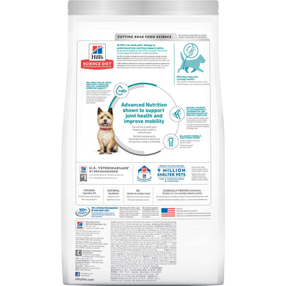 Hill's Science Diet Adult Healthy Mobility Small Bites Chicken Meal, Brown Rice & Barley Recipe Dry Dog Food