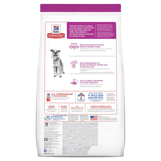 Hill's Science Diet Dog Adult 7+ Small & Mini Chicken & Brown Rice Recipe Dry Dog Food