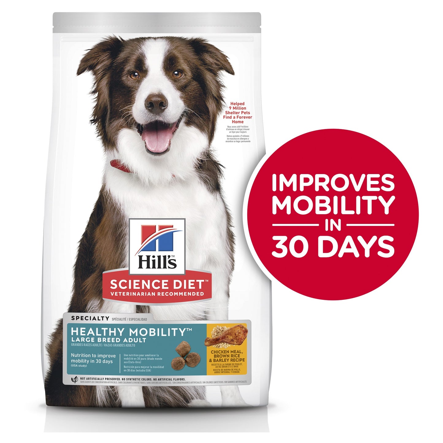 Hill's Science Diet Adult Healthy Mobility Large Breed Chicken Meal, Brown Rice & Barley Recipe Dry Dog Food