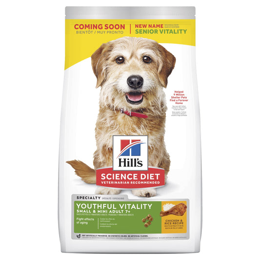 Hill's Science Diet Adult 7+ Youthful Vitality Small & Mini Senior Dry Dog Food