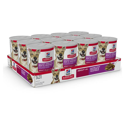 Hill's Science Diet Adult Savory Stew Beef & Vegetables Canned Dog Food