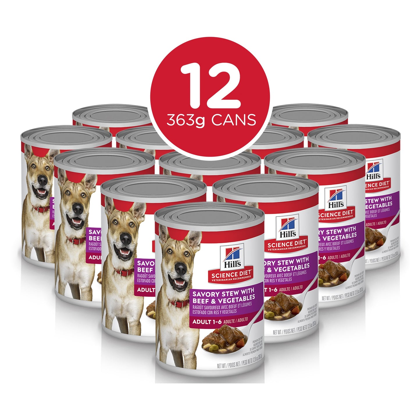 Hill's Science Diet Adult Savory Stew Beef & Vegetables Canned Dog Food