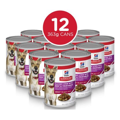 Hill's Science Diet Adult Savory Stew Beef & Vegetables Canned Dog Food