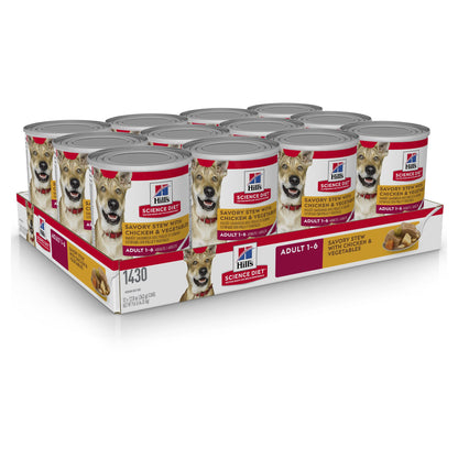 Hill's Science Diet Adult Savory Stew Chicken & Vegetables Canned Dog Food