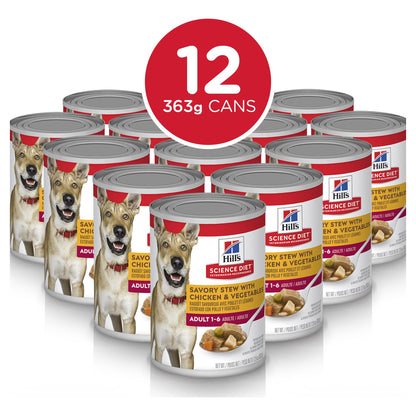 Hill's Science Diet Adult Savory Stew Chicken & Vegetables Canned Dog Food