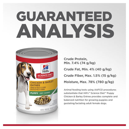 Hill's Science Diet Puppy Chicken & Barley Entree Canned Dog Food
