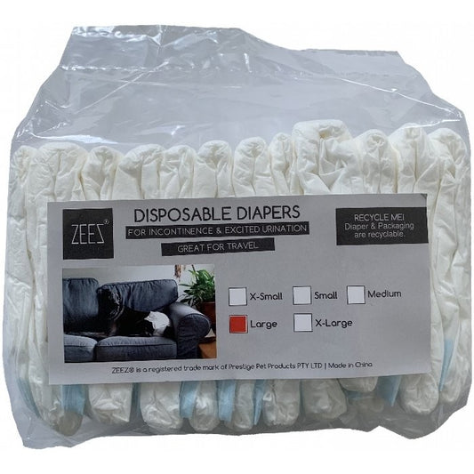 Zeez Disposable Dog Diapers - 12 Pack
