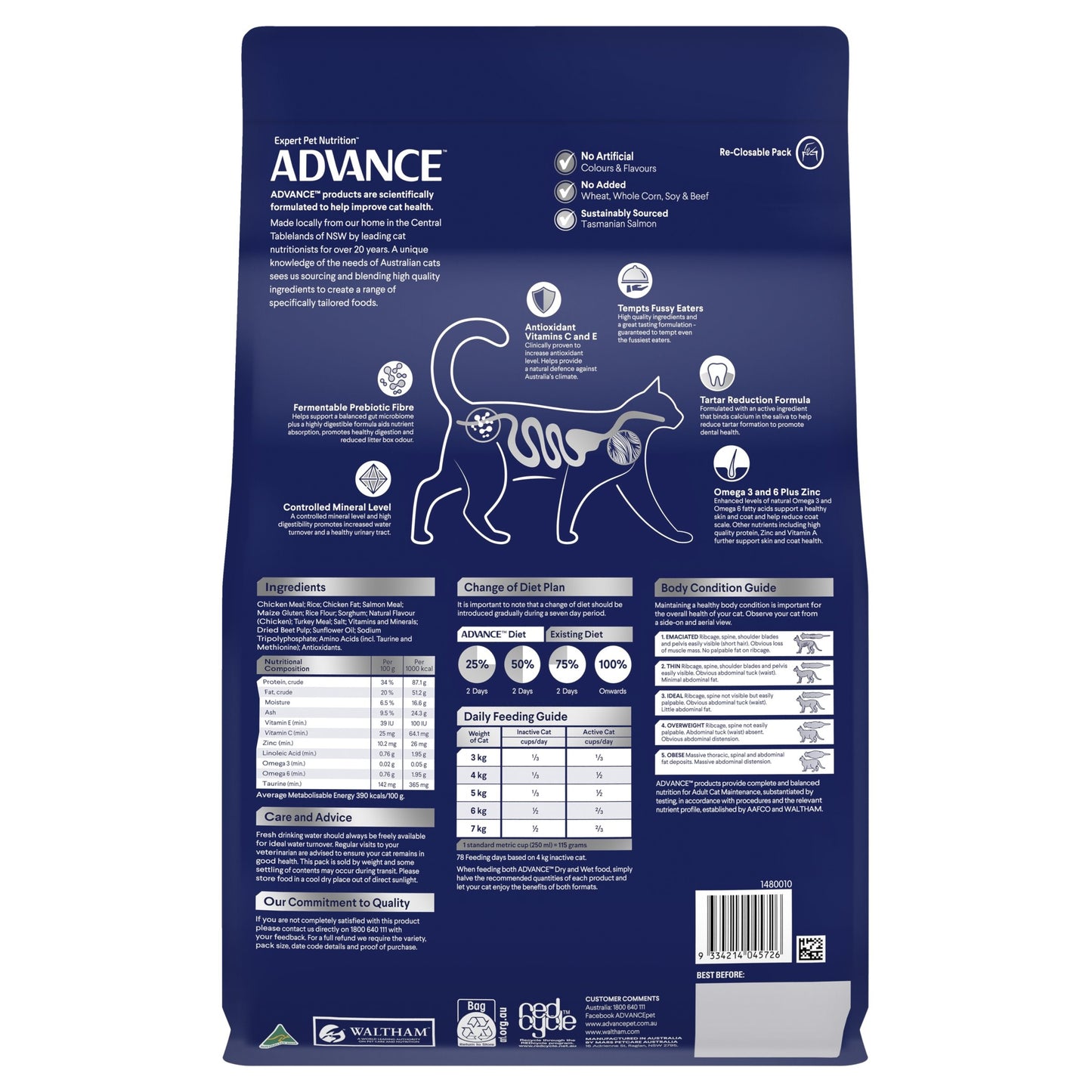 Advance Adult Chicken & Salmon with Rice Dry Cat Food