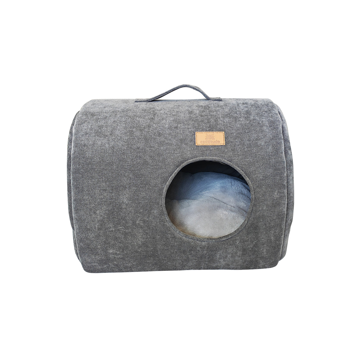 Cattitude Cat Bed Purr Pod Grey
