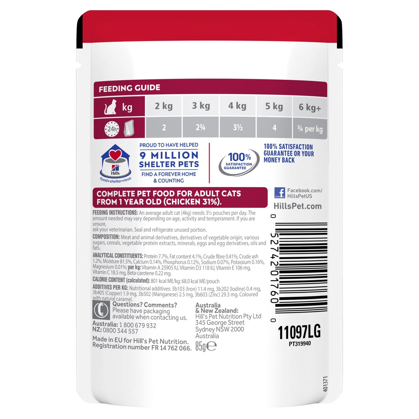 Hill's Science Diet Adult Chicken Wet Cat Food Pouches