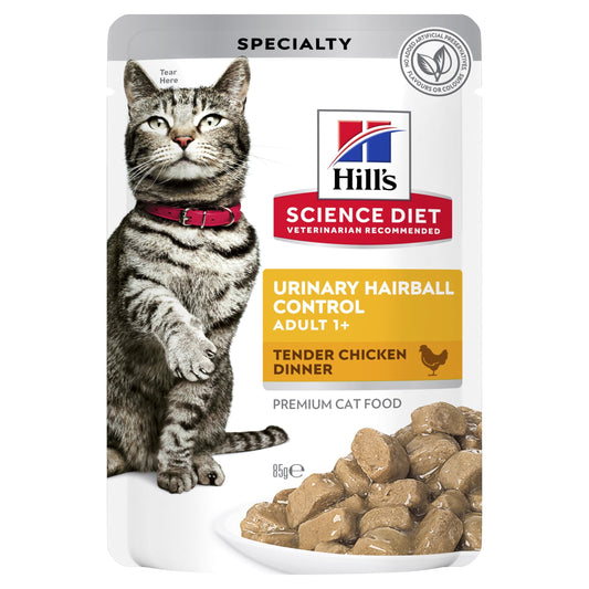 Hill's Science Diet Adult Urinary Hairball Control Chicken Wet Cat Food Pouches