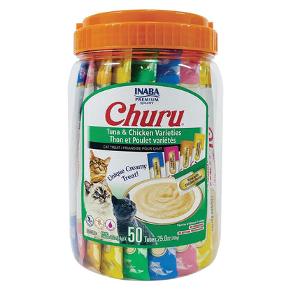 Inaba Churu Tuna & Chicken Variety 50pk Tub