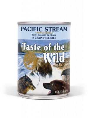 Taste of the Wild Pacific Stream Canine Formula with Salmon in Gravy for Dogs Can 390g 12 x 390g