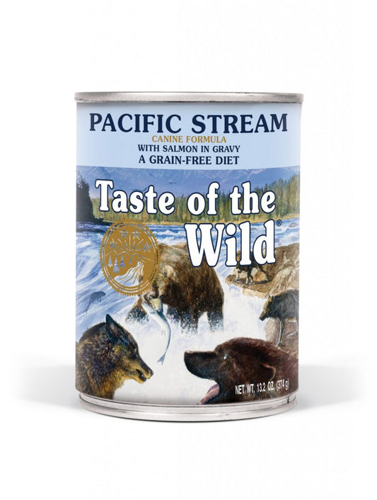 Taste of the Wild Pacific Stream Canine Formula with Salmon in Gravy for Dogs Can 390g Individual
