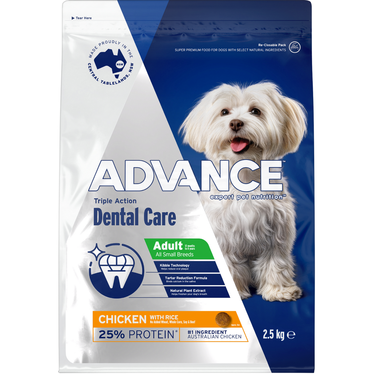 Advance Small Triple Action Dental Care Chicken with Rice Dry Dog Food