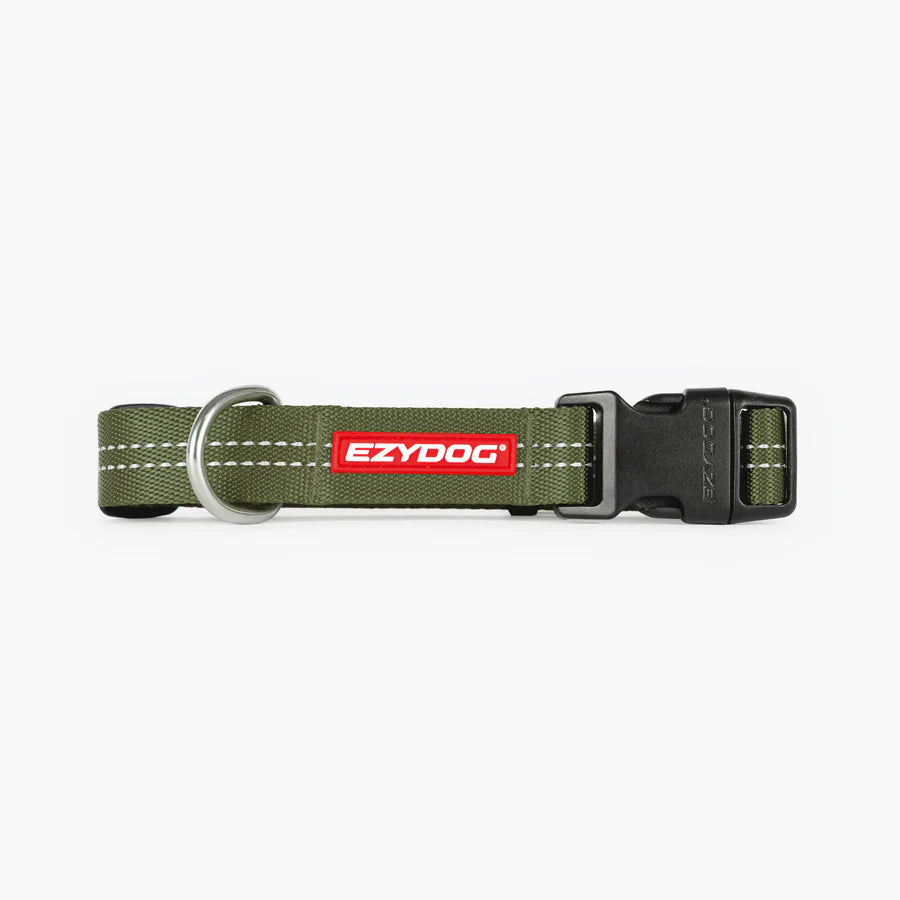 EzyDog Essential Adjustable Collar Palm Green