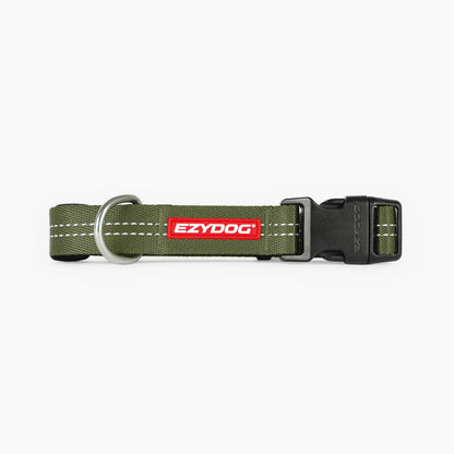 EzyDog Essential Adjustable Collar Palm Green
