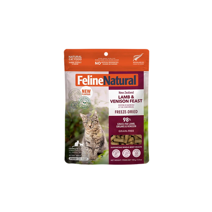 Feline Natural Grain-Free Freeze-Dried Lamb & Venison Cat Food