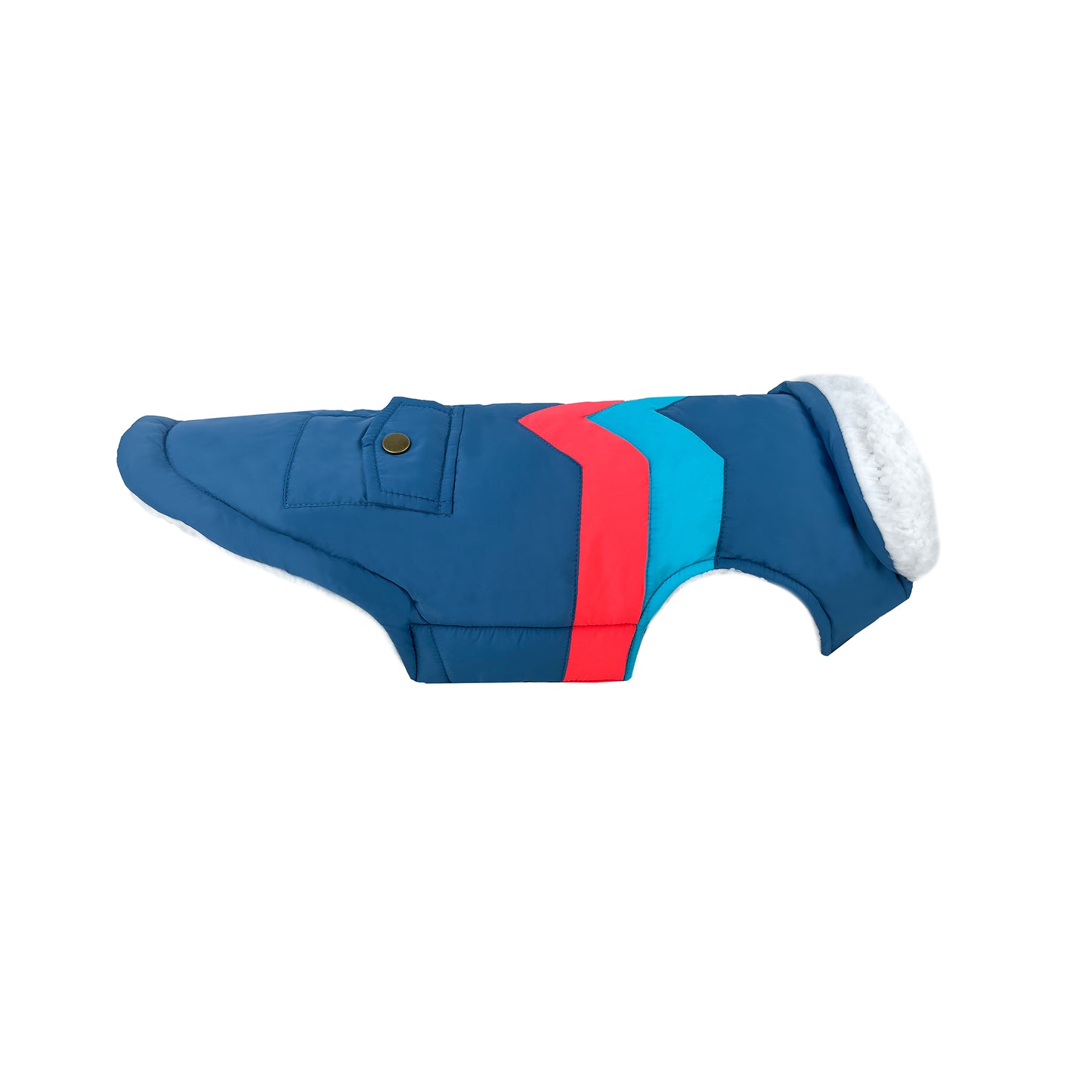 Huskimo Dog Coat Lightning Bolt Blue