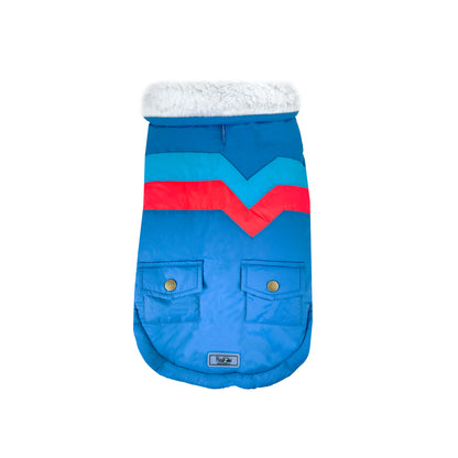 Huskimo Dog Coat Lightning Bolt Blue