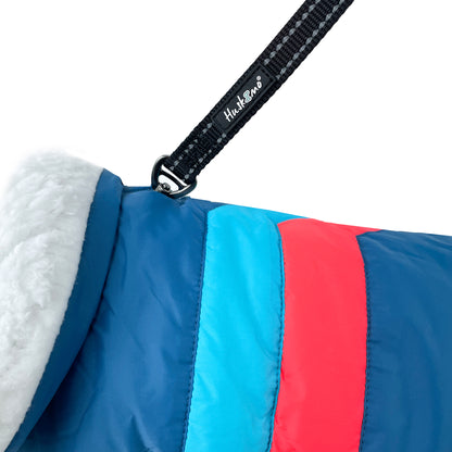 Huskimo Dog Coat Lightning Bolt Blue
