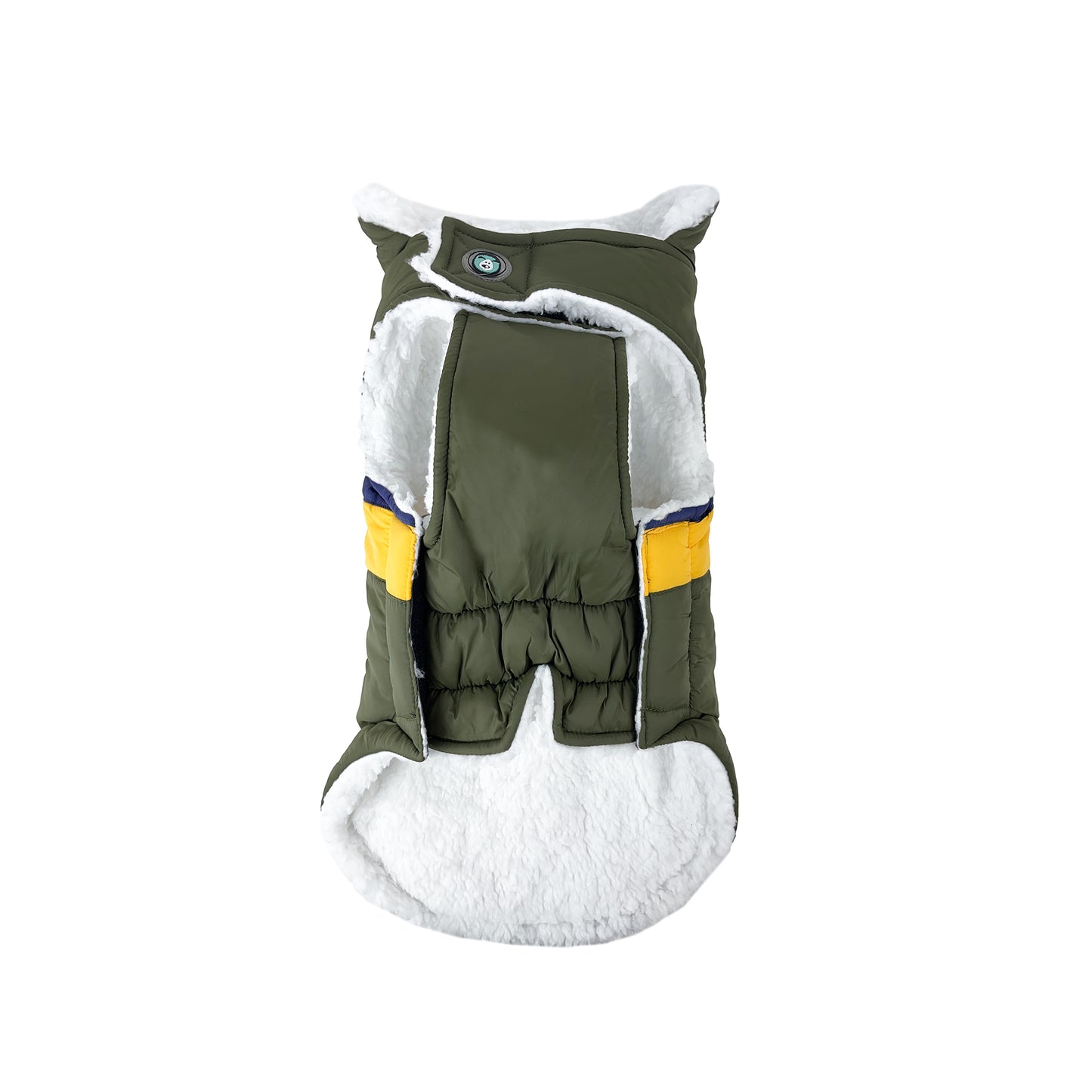 Huskimo Dog Coat Lightning Bolt Olive