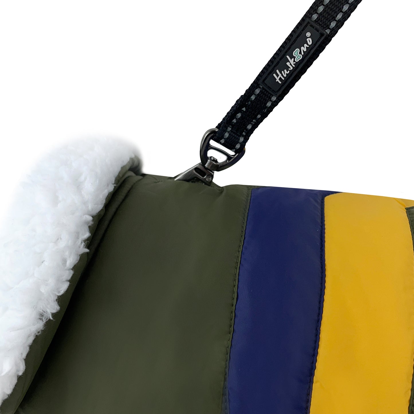 Huskimo Dog Coat Lightning Bolt Olive