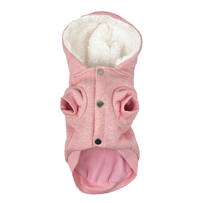 Huskimo Dog Hoodie Mt Snowy Rose Pink