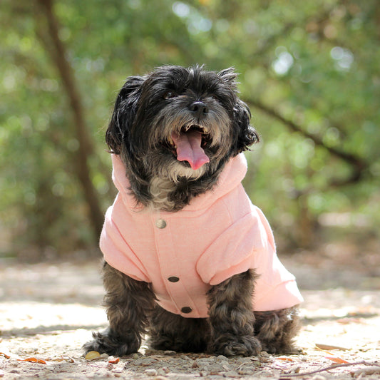 Huskimo Dog Hoodie Mt Snowy Rose Pink