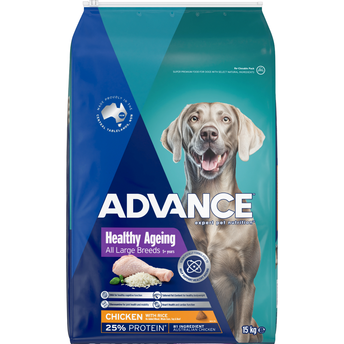 Advance Healthy Ageing Large Breed Chicken with Rice Dry Dog Food