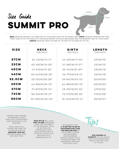 Huskimo Dog Coat Summit Pro Dark Sky