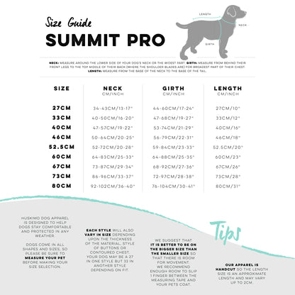 Huskimo Dog Coat Summit Pro Dark Sky