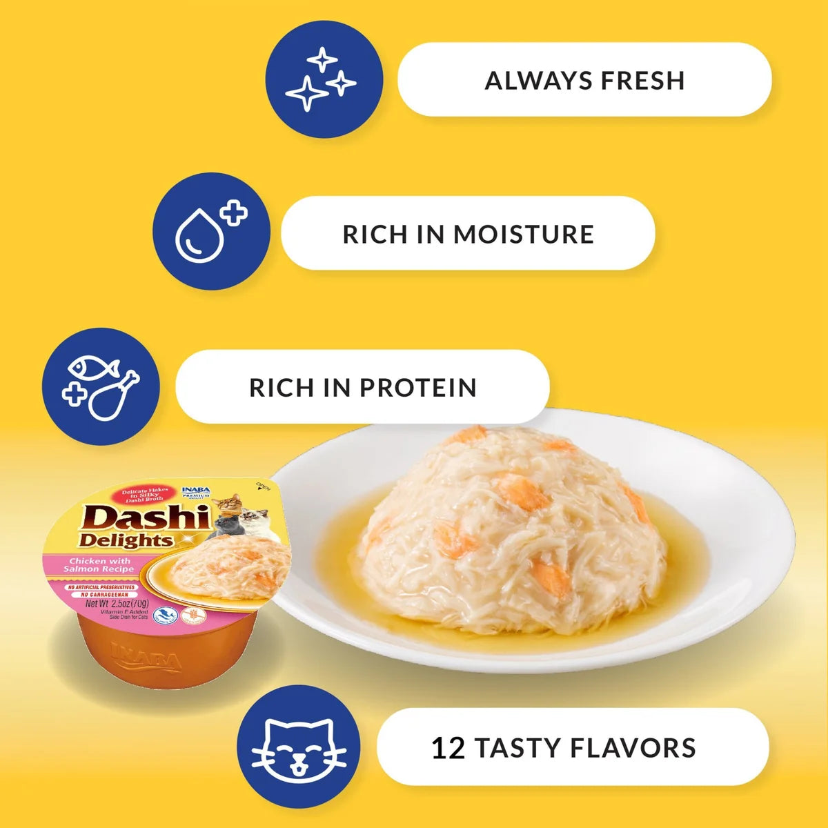 Inaba Dashi Delights Cat Treat Tuna with Salmon 70g