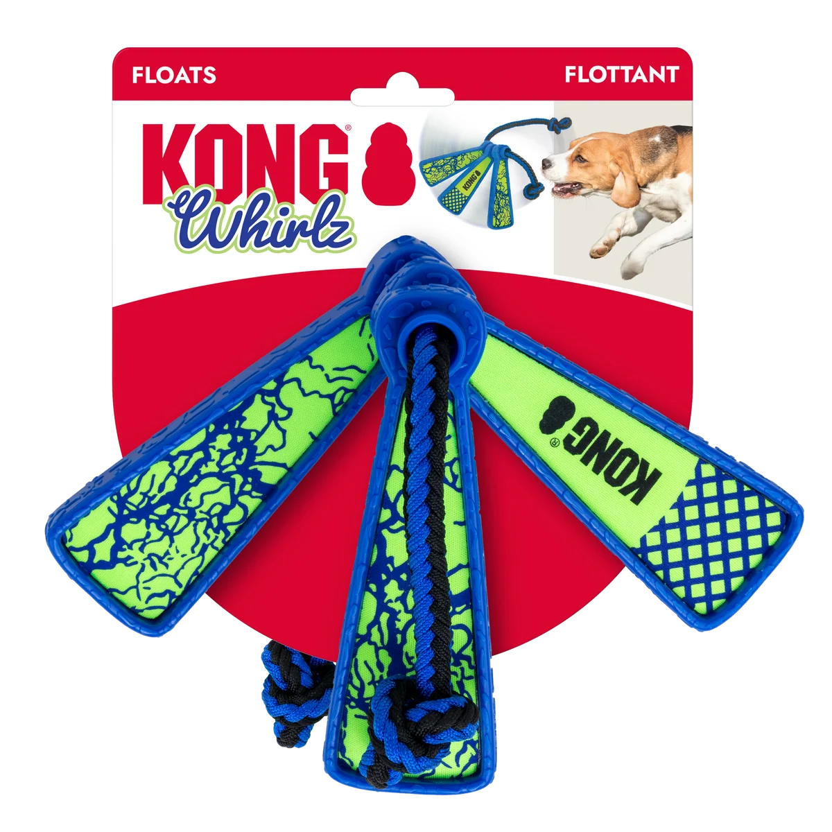 KONG Whirlz Rope Dog Toy Medium/Large