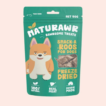 Naturawr Snack-A-Roos for Dogs 50g