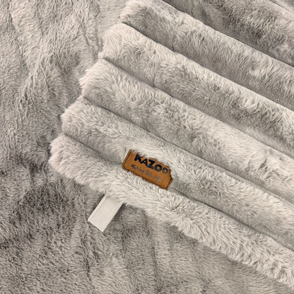 Kazoo Ribbed Pet Blanket Warm Grey