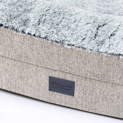 Superior Pet Goods Orthopaedic Memory Rest Harlow Grey & Artic Fur