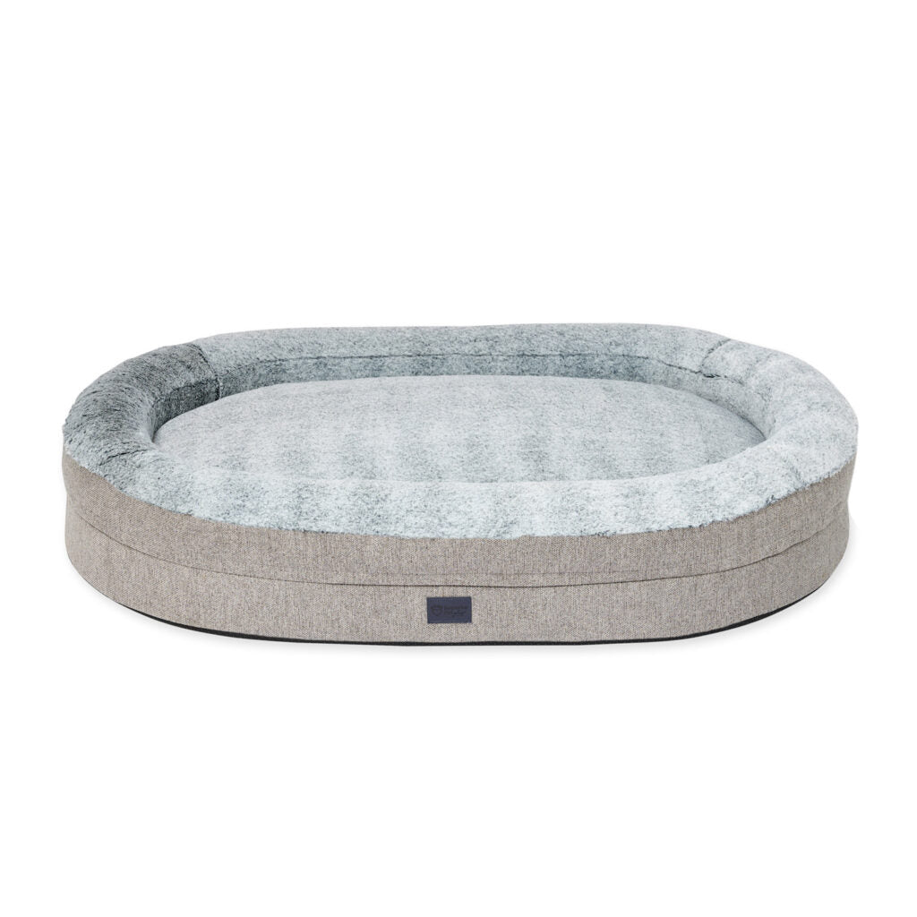 Superior Pet Goods Orthopaedic Memory Rest Harlow Grey & Artic Fur