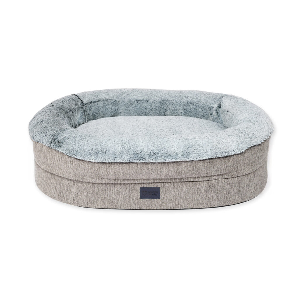 Superior Pet Goods Orthopaedic Memory Rest Harlow Grey & Artic Fur
