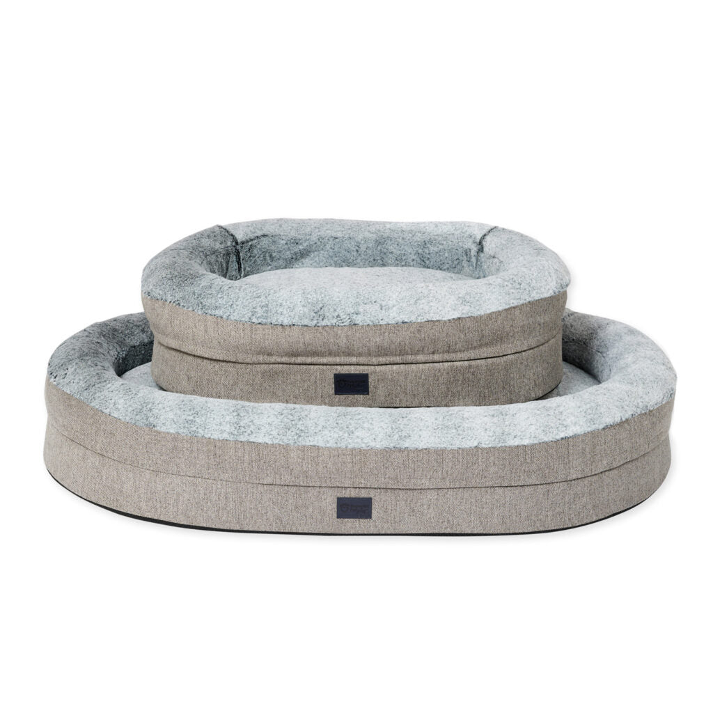 Superior Pet Goods Orthopaedic Memory Rest Harlow Grey & Artic Fur